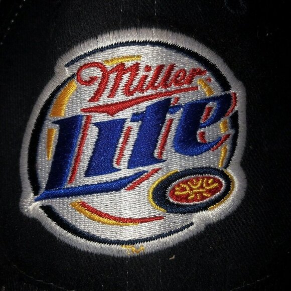 VTG Set of 2 Rusty Wallace #2 Miller Lite Racing Adjustable Hat Cap NASCAR Blue - Picture 9 of 16